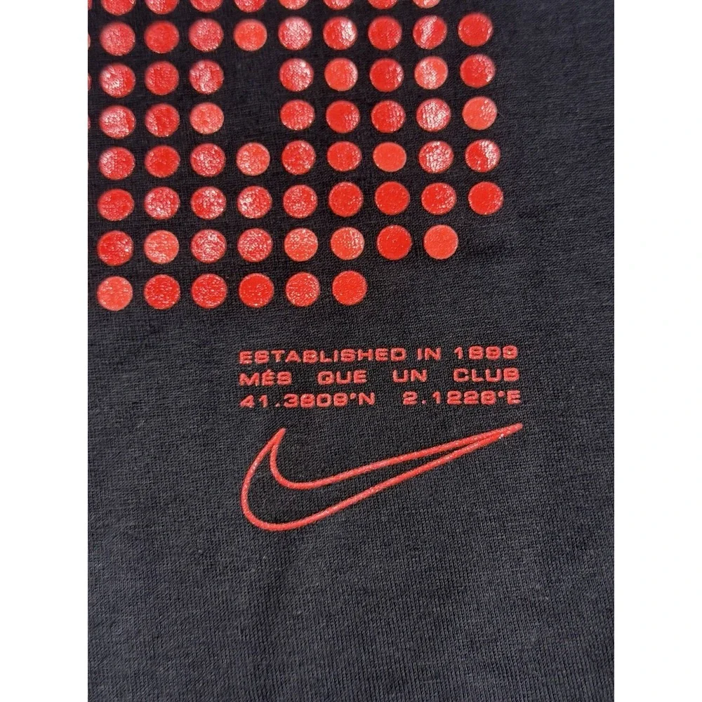 Nike FC Barcelona Graphic Tee Mens Large Black Short Sleeve FV8939-010 NWT